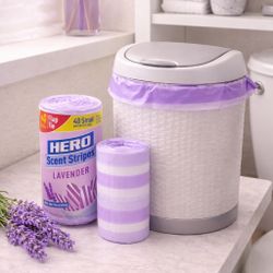 Hero Scent Stripes Lavender – 40 Bolsas Pequeñas para Baño 