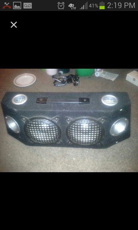 Custom speaker box. x2 3" tweeters and x2 6" subs