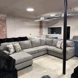 New Large Gray Sectional