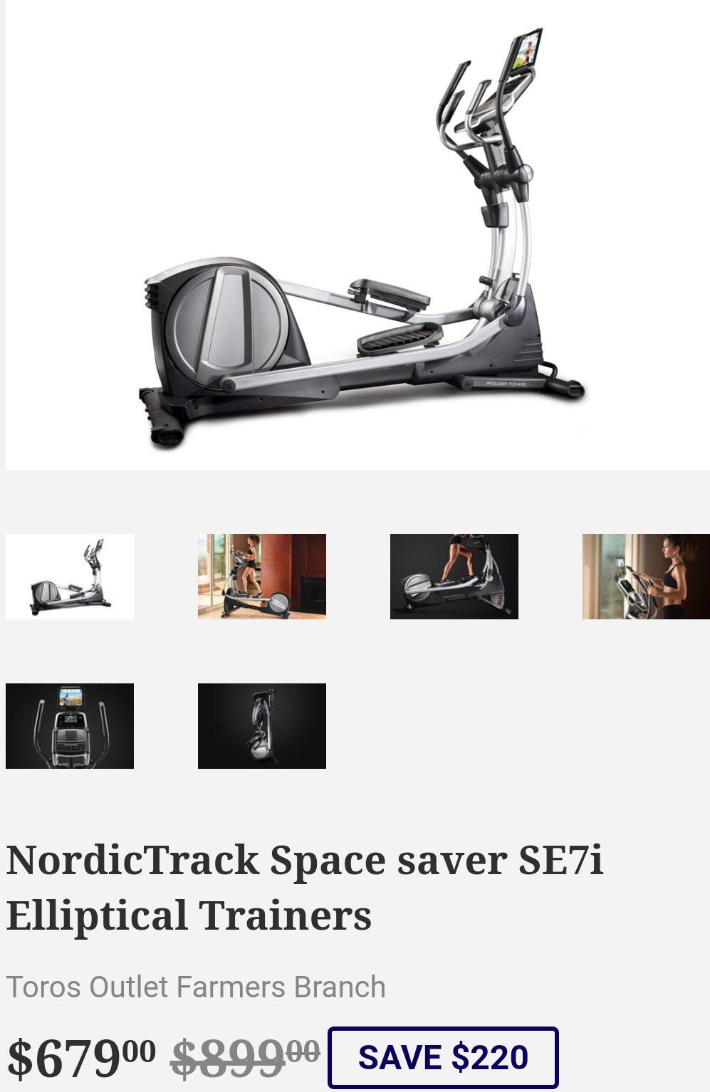 NordicTrack Space saver SE7i Elliptical Trainers