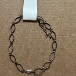 Joyce Leslie Copper And Silver Link Necklace 