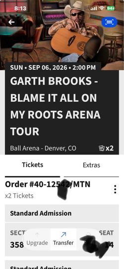 Garth Brooks 2 Tickets Matinee show