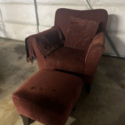 Chair and Ottoman Set
