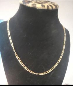 NOS 14kt Gold 18" Malta Figaro Necklace