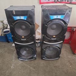 Two Professional Bluetooth Smart High Power Speakers 