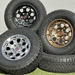 NEW 17” Toyota TRD Pro Style wheels 6x5.5 Tacoma 4Runner Rims A/T Kenda Tires FJ Cruiser Tundra Sequoia