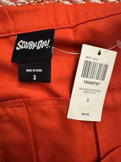 Velma Scooby Doo Skirt - HOT TOPIC Size 3