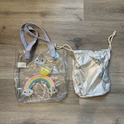 A vibrant summer themed transparent tote beach 