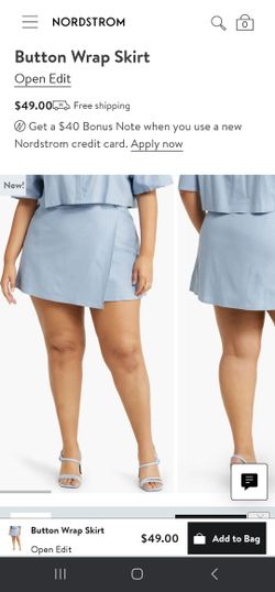 Button Wrap Skirt