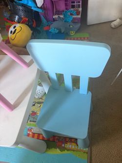 IKEA mammut table and 2 chair
