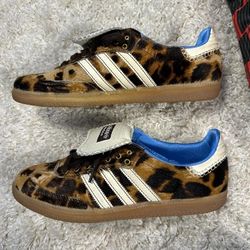 Womens 5.5 Adidas Samba Wales Bonner Leopard