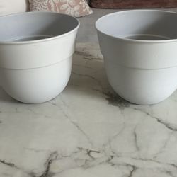2 Maceteros Color Gris Plástico