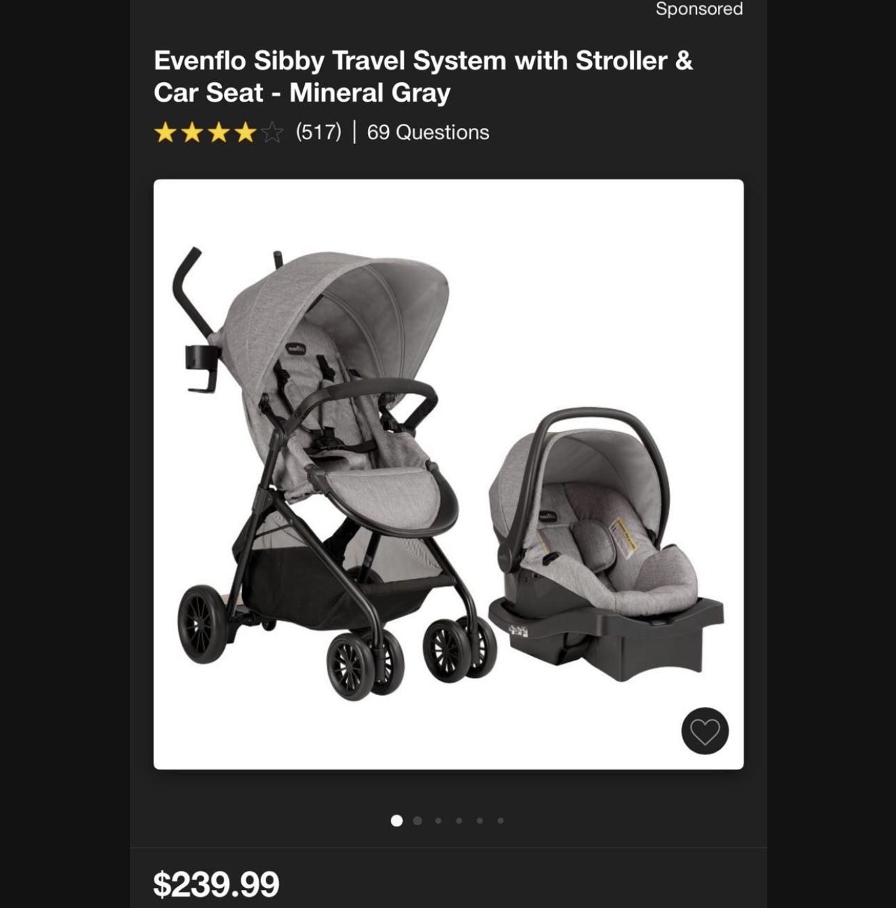 Evenflo Car seat And Stroller 