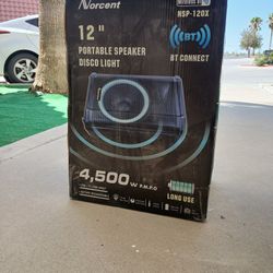 Norcent 12"  4,500 Watt Bluetooth Speaker 