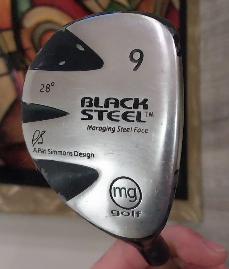 MG Golf Black Steel 28° 9 Wood ( Maraging Steel Face)