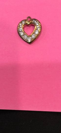 Small Antique Look Heart Shape Pendant 