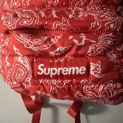 Supreme Puffer Bag Red