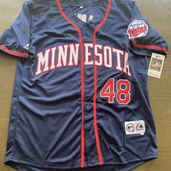 Torii Hunter Adult L MLB Adult Jersey New Baseball Fast Ship Twins Minnesota