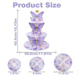 Butterfly theme cupcake stand