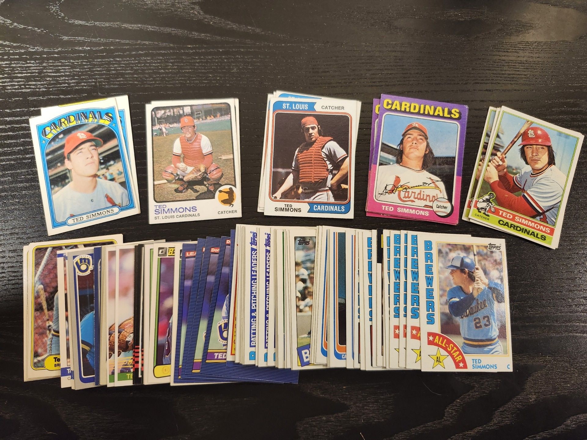 Ted Simmons Baseball Card Collection