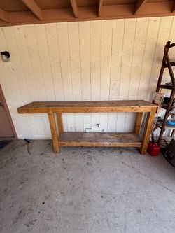 Large wooden work table