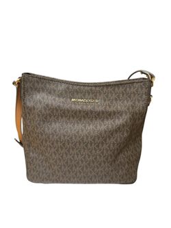 Michael Kors Brown Signature Crossbody Bag Logo Print Adjustable Strap+Dust Bag