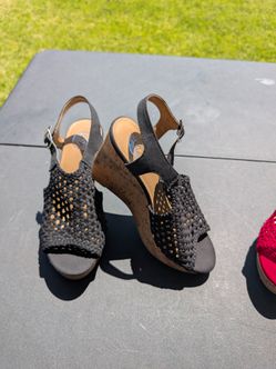 Black platform shoes