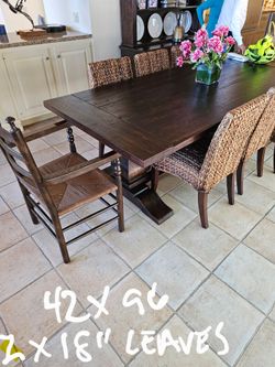 Pottery barn table 4x8 no leaves..