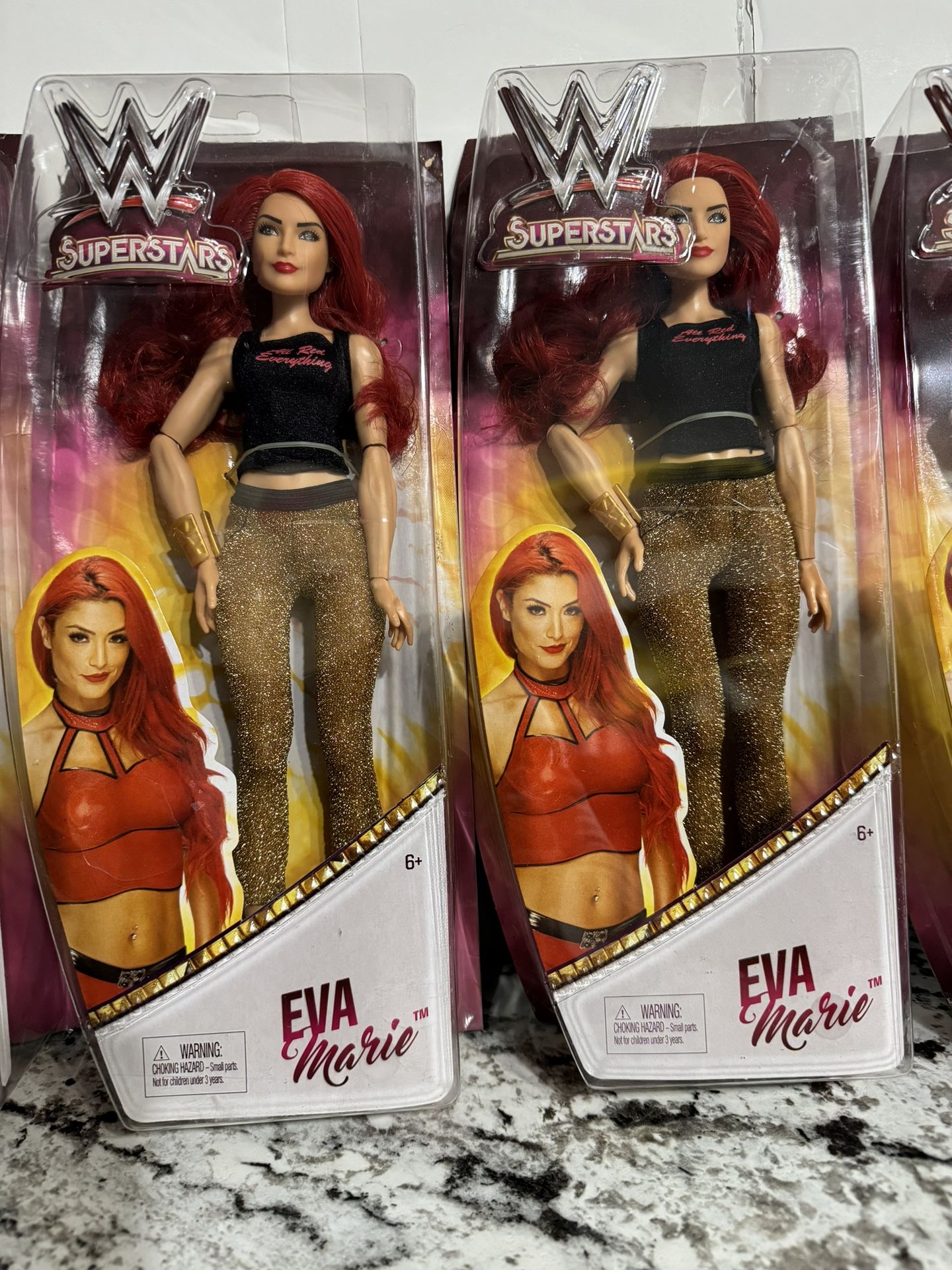New Sealed Pair Of Eva Marie & Becky Lynch WWE Wrestler Doll Barbie Girl And Boy Toy Collectible