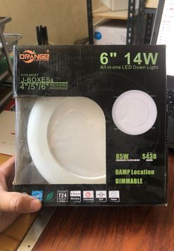 Orange lighting - 6 inch 14 watt LED down light