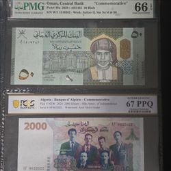 Pmg graded money lot banknote