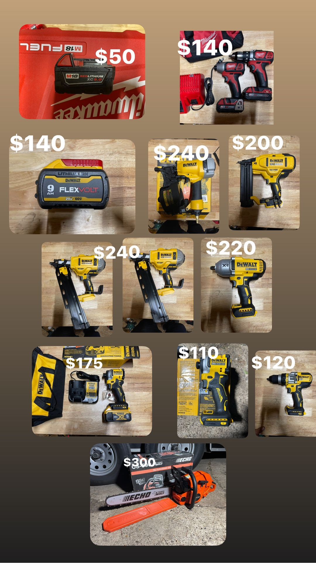 DEWALT / Milwaukee Power tools!!