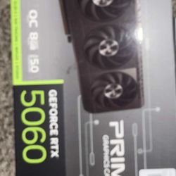 ASUS Prime GeForce RTX 5060 OC Edition 8GB GDDR7, PCIe 5.0, 3x Axial Fans 