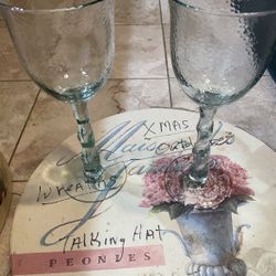 Ornate Large Drinking Glasses 