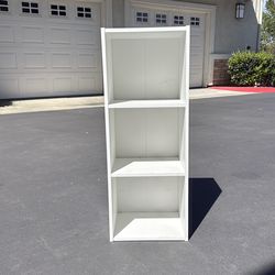3 shelf cube storage shelf white home organization