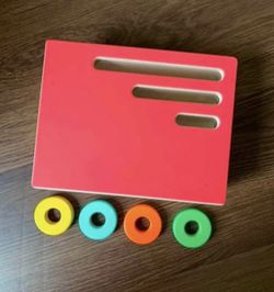 Lovevery wooden count and slide ring chute Montessori toy   Brand new never used 