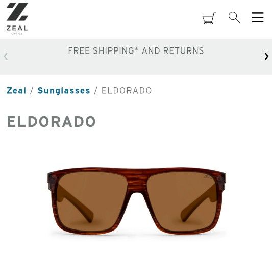 ZEAL OPTICS SUNGLASSES (MADE BY MAUI JIM'S)
