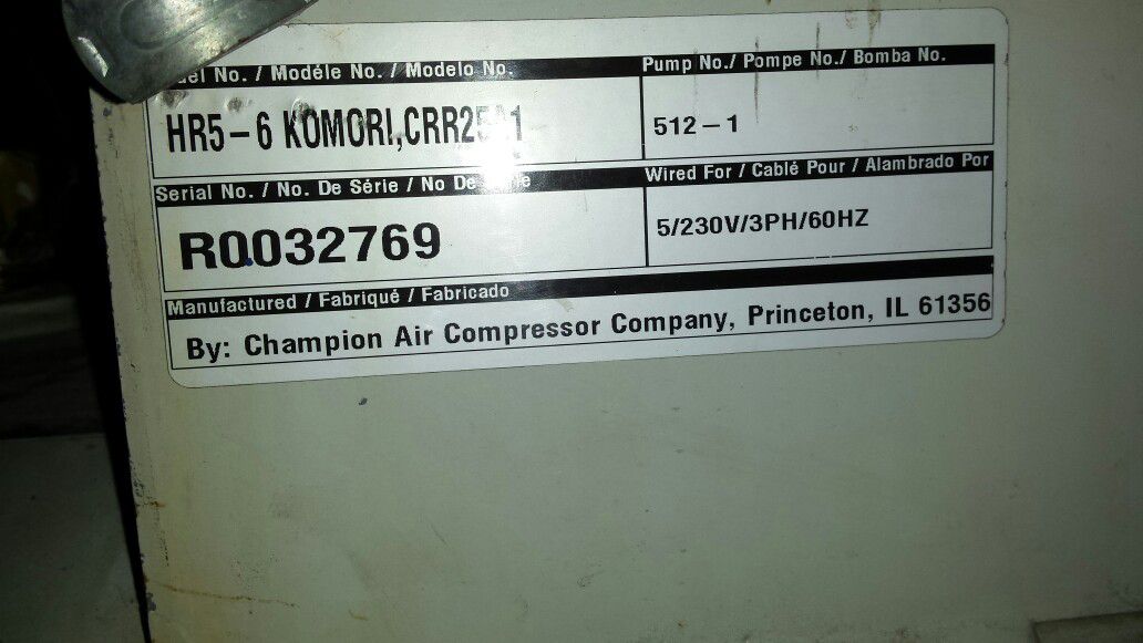 Komori air compressor