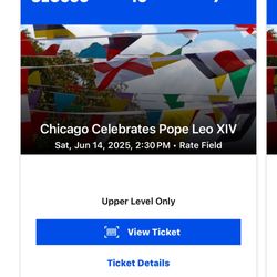 Tickets for Mass with Pope Leo XIV  Today At  Rate Field