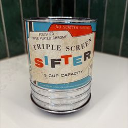 Vintage Triple Screen Flour Sifter – Mid Century Kitchenware