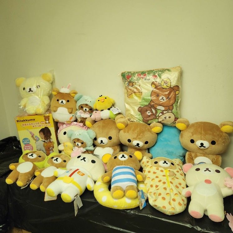 2 For $25 San-X Authentic Rilakkuma and Korilakkuma Plushies / Items