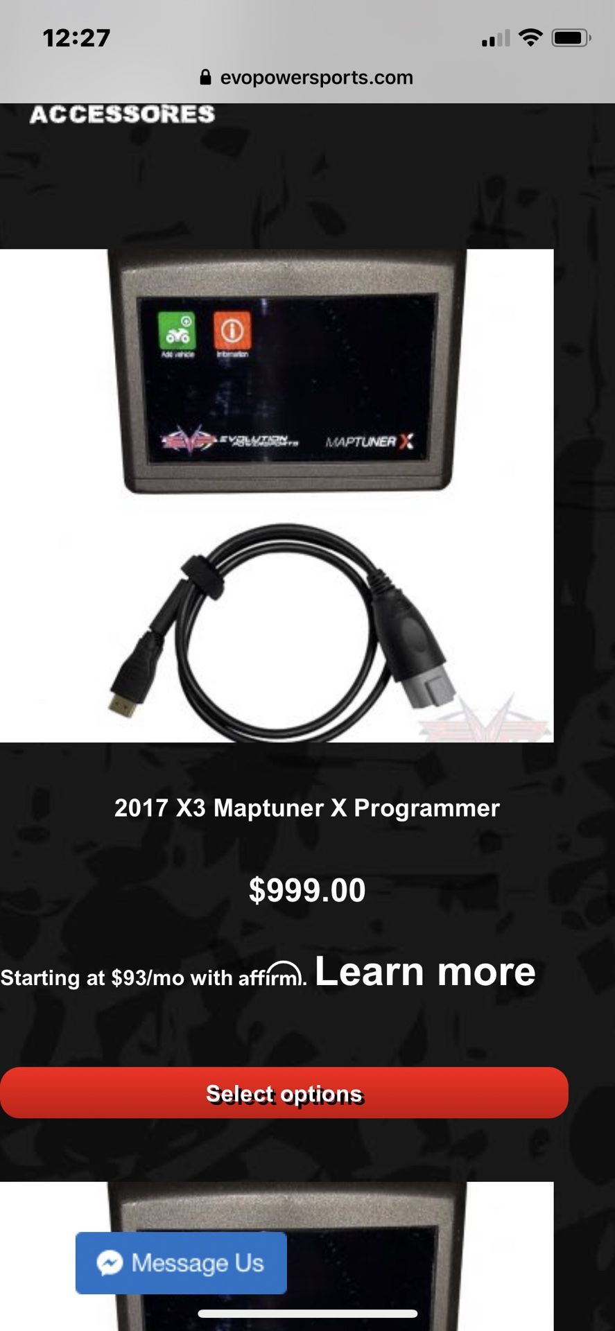 Evolution Powersports map tuner x