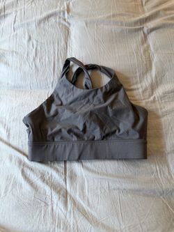 Gray Sports Bra with Racerback Design