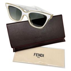 White Wayfarer Fendi Sunglasses
