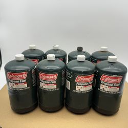 8 Coleman Propane Fuel Canisters 16.4 Ounce Full