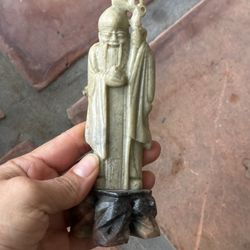 Vintage Jade Shou Lao Figure