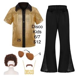Boys Disco Costume 70’s Dance 6-7 / Traje de Disco Niño Halloween