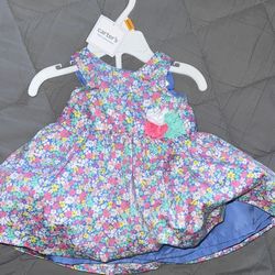 New Born Carter’s Baby Girl Dress Set