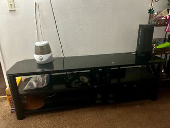 Glass tv stand