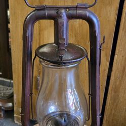 Antique Dietz King " Fire Dept" Kerosene Lantern 